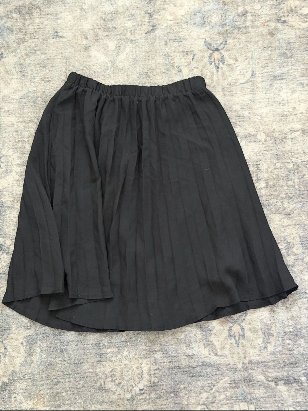 H&M Black Pleated Skater Skirt